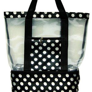 NWOT TempaMATE Insulated Tote Bag, Two-in-One Multi-Purpose Black & White